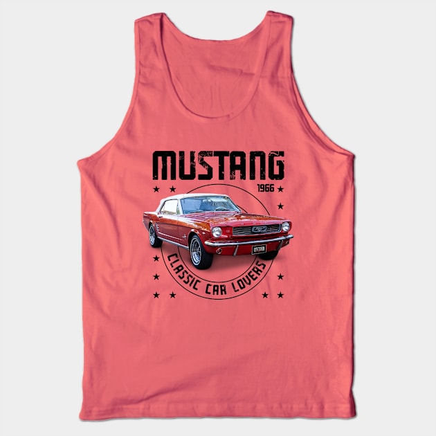 Classic Car Mustang 1966 Tank Top by cecatto1994